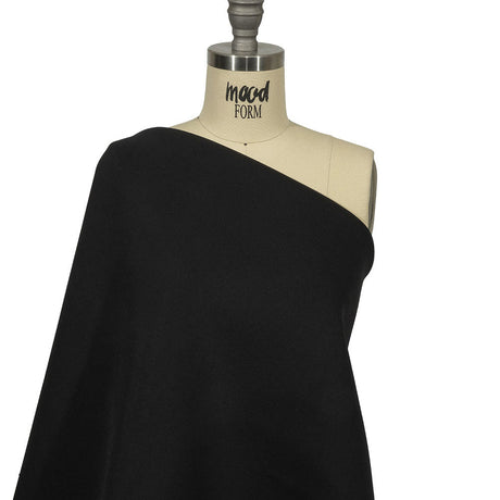 Black Bonded Double Layer Stretch Viscose/Nylon Interlock Knit by Balenciaga - Made in Italy