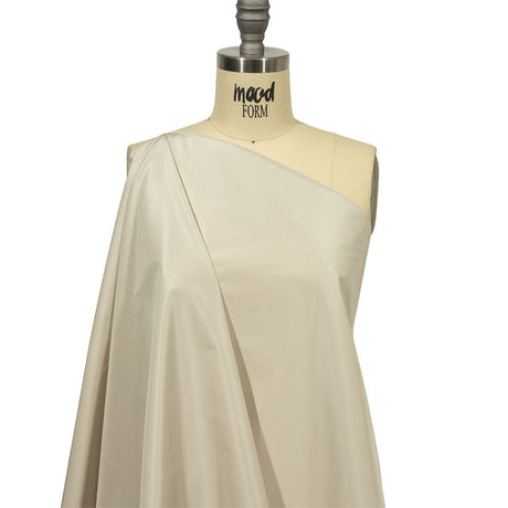 Balenciaga Italian Light Beige Polyester and Viscose Micro Faille