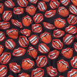Mercerized Organic Egyptian Cotton Voile - Red and Black Vampire Lips - Toulouse Collection