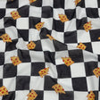 Mercerized Organic Egyptian Cotton Voile - Black, White and Yellow Pizza Check - Toulouse Collection