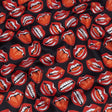 Mercerized Organic Egyptian Cotton Shirting - Red and Black Vampire Lips - Ravello Collection