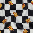 Mercerized Organic Egyptian Cotton Shirting - Black, White and Yellow Pizza Check - Ravello Collection
