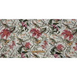 Mercerized Organic Egyptian Cotton Shirting - Green, Pink and White Tropical Flowers - Ravello Collection