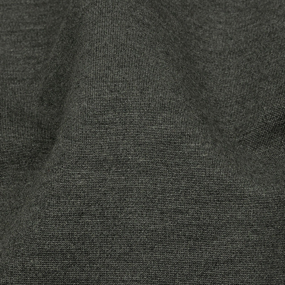Stretch Ponte Knit - Dark Heathered Gray - Papilio Collection