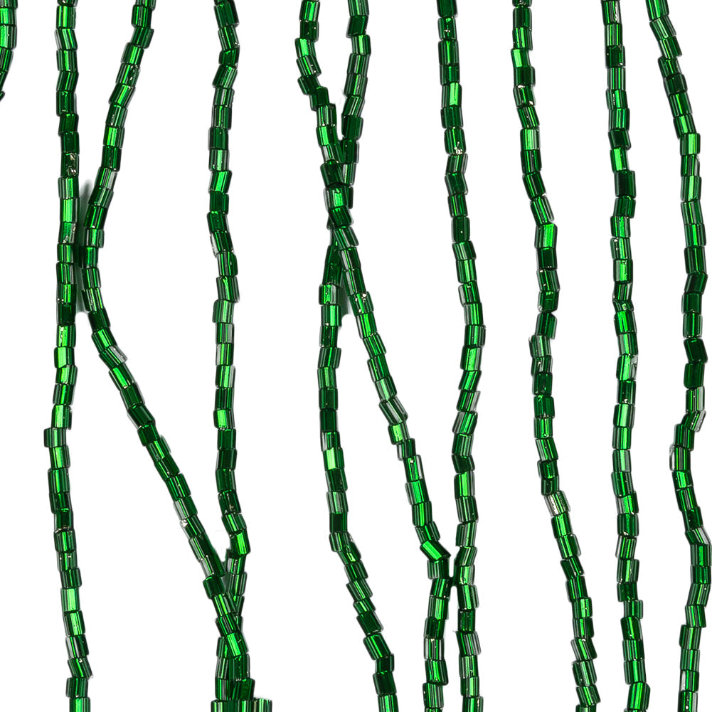 Green Beaded Fringe on Braided Lip - 5"