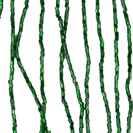Green Beaded Fringe on Braided Lip - 5"