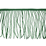 Green Beaded Fringe on Braided Lip - 5"