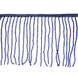 Blue Beaded Fringe on Braided Lip - 5"