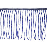 Blue Beaded Fringe on Braided Lip - 5"