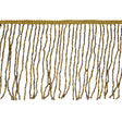 Dark Gold Beaded Fringe on Braided Lip - 5"