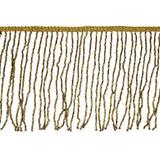 Dark Gold Beaded Fringe on Braided Lip - 5"