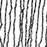 Charcoal Beaded Fringe on Braided Lip - 5"