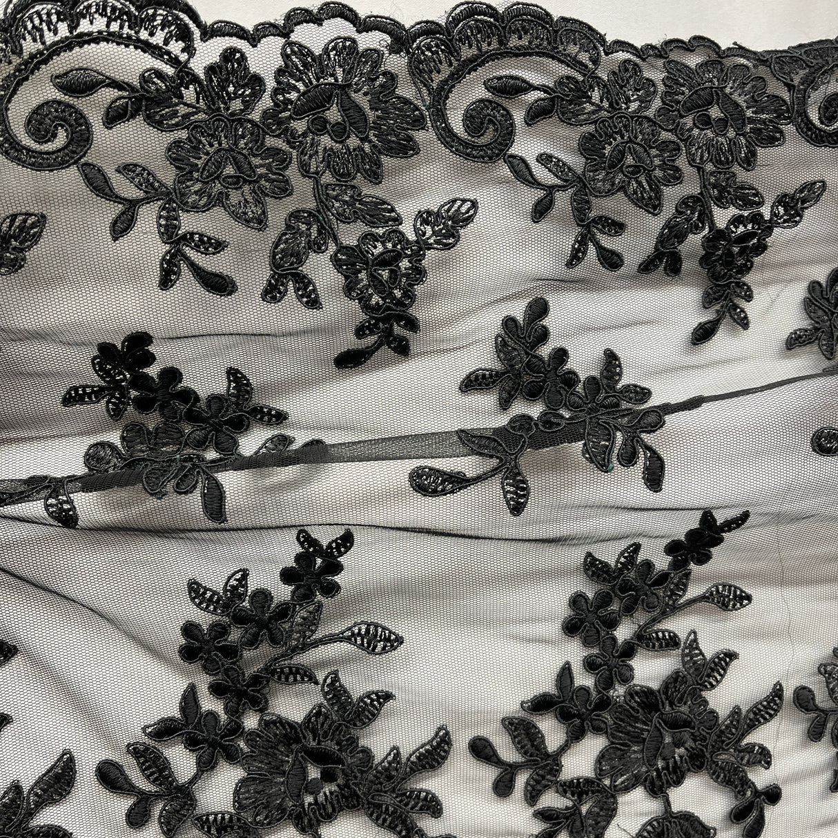 Embroidered Lace Net Mesh Bridal Fabric
