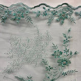 Beaded Floral Lace Mesh