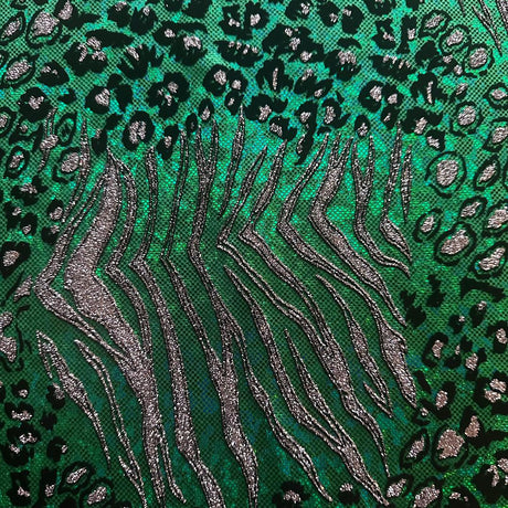 Nylon Spandex Safari Hologram Foil Fabric