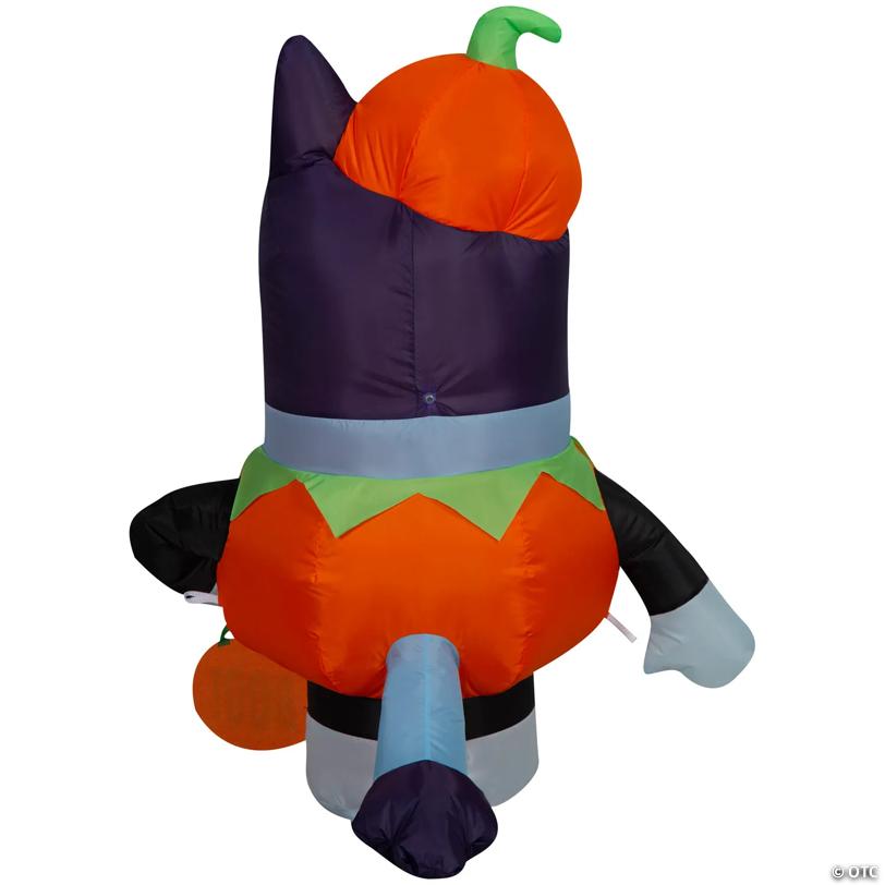 42" Airblown® Blowup Inflatable Bluey in Pumpkin Costume Halloween Outdoor Yard Decoration