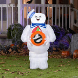 42" Airblown® Blowup Inflatable Ghostbusters Stay Puft Marshmallow Man with Jack-O-Lantern Halloween Outdoor Yard Decoration
