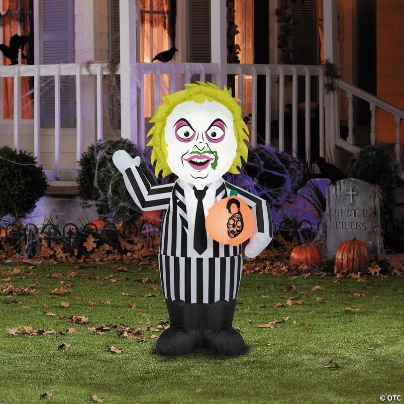 42" Airblown® Inflatable Beetlejuice™ Beetlejuice with Pumpkin Halloween Outdoor Yard Decoration