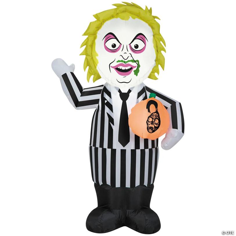 42" Airblown® Inflatable Beetlejuice™ Beetlejuice with Pumpkin Halloween Outdoor Yard Decoration