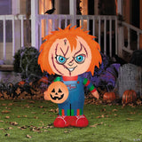 42" Airblown® Inflatable Child's Play™ Stylized Chucky with Jack-O'-Lantern Halloween Outdoor Yard Decoration