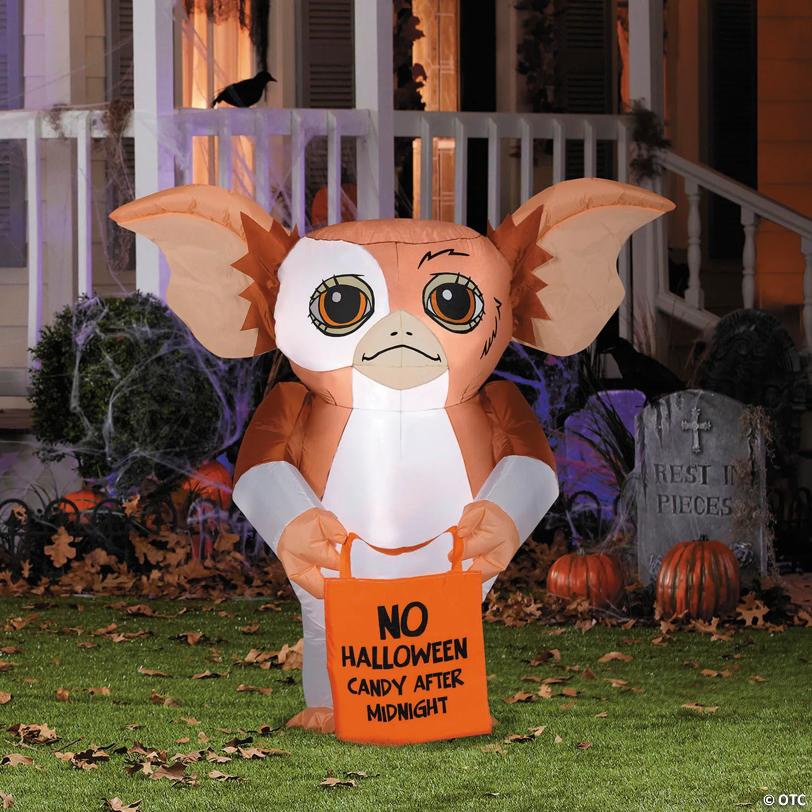 42" Airblown® Inflatable Gremlins™ Gizmo with Trick-or-Treat Bag Halloween Outdoor Yard Decoration