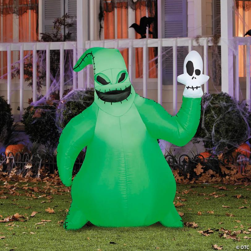 42" Airblown® Inflatable Light-Up The Nightmare Before Christmas™ Oogie Boogie with Skull Outdoor Yard Decoration