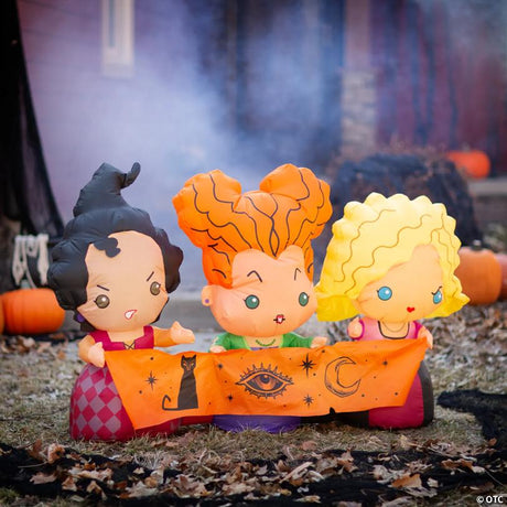 Inflatable Hocus Pocus Sanderson Sisters with LED Lights Outdoor Decoration - Approximately 42-Inch in size