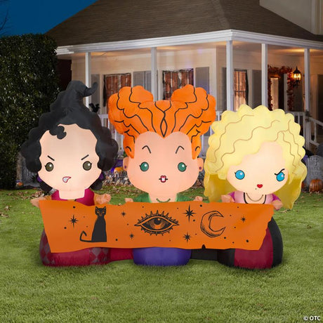 Inflatable Hocus Pocus Sanderson Sisters with LED Lights Outdoor Decoration - Approximately 42-Inch in size