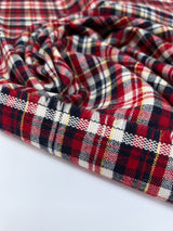 Wool Checked Woven Fabric
