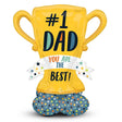 Foil Balloon Best Dad Trophy AirLoonz