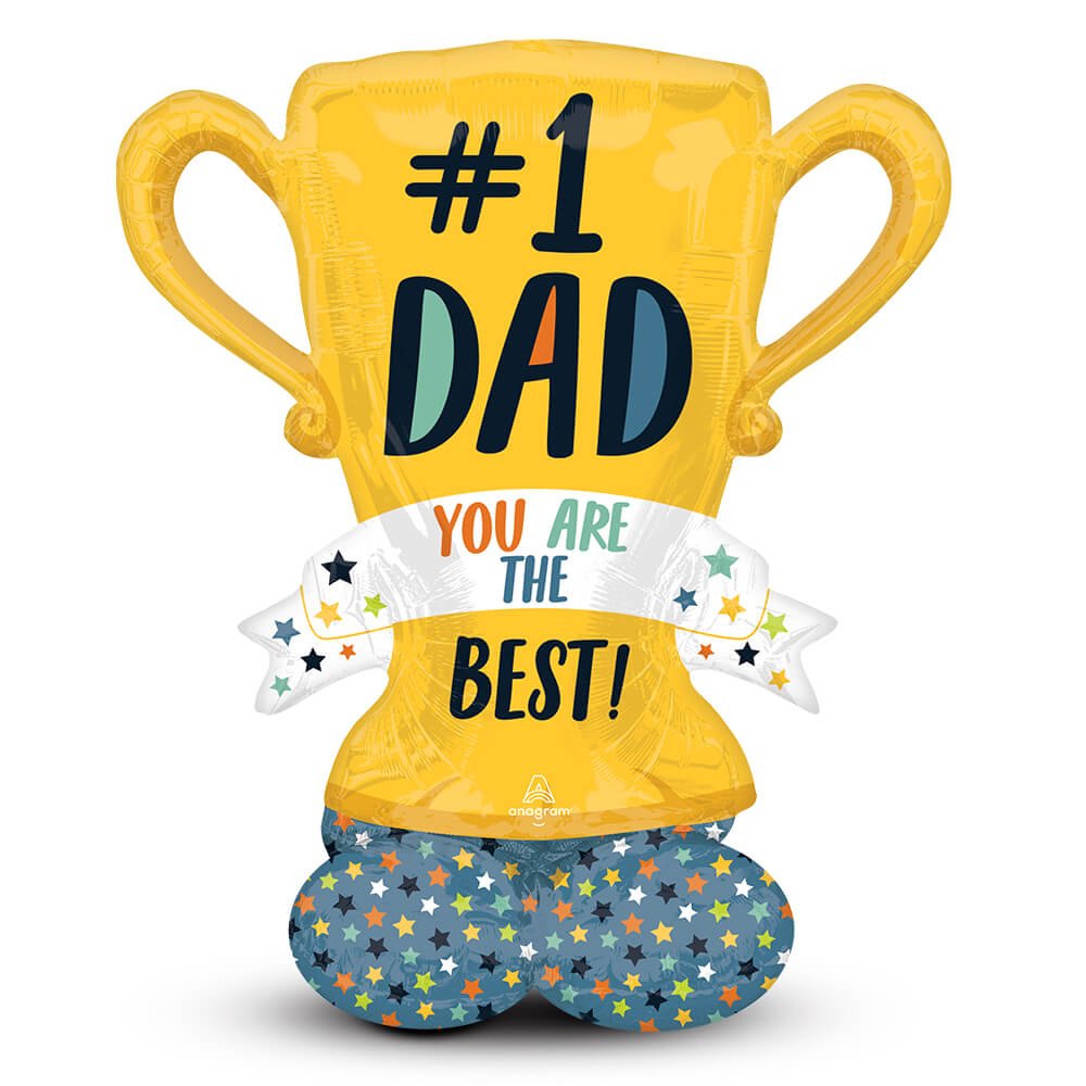 Foil Balloon Best Dad Trophy AirLoonz