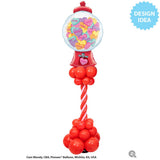 Foil Balloon Candy Hearts Gumball Machine 43 Inch