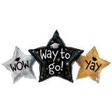 Foil Balloon Way To Go Grad Stars