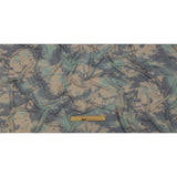 Beige, Gray and Mint Tie Dye Splash Stretch Polyester and Rayon French Terry