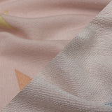 Pink and Rainbow Stars Stretch Polyester and Rayon French Terry