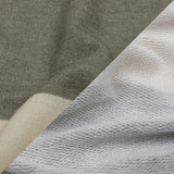 Olive, Beige and Misty Rose Stripes Stretch Polyester and Rayon French Terry