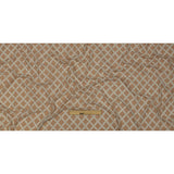 Beige and Pale Mint Decorative Lattice Polyester and Rayon Jersey