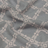 Dusty Purple and Pale Pink Decorative Lattice Polyester and Rayon Jersey