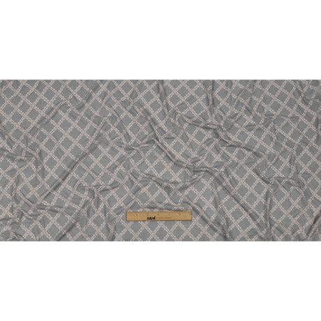 Dusty Purple and Pale Pink Decorative Lattice Polyester and Rayon Jersey
