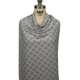 Dusty Purple and Pale Pink Decorative Lattice Polyester and Rayon Jersey