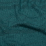 Teal and Charcoal Striped Stretch Rayon Rib Knit