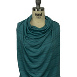 Teal and Charcoal Striped Stretch Rayon Rib Knit