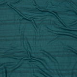 Teal and Charcoal Striped Stretch Rayon Rib Knit