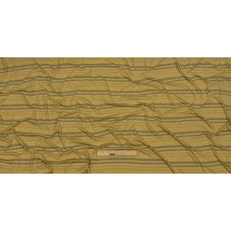 Ochre and Charcoal Striped Stretch Rayon Rib Knit