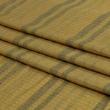 Ochre and Charcoal Striped Stretch Rayon Rib Knit