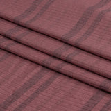Rose and Charcoal Striped Stretch Rayon Rib Knit