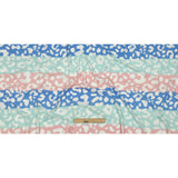 Blue, Pink and Mint Leopard Spots and Stripes Waffle Knit