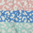 Blue, Pink and Mint Leopard Spots and Stripes Waffle Knit