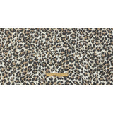 Black, Tan and White Leopard Spots Polyester and Rayon Waffle Knit