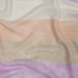 Lilac, Beige and Peach Striped Polyester and Rayon Waffle Knit